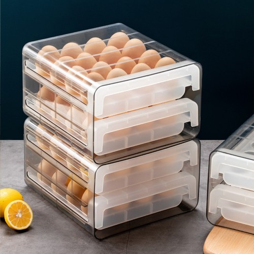 투명 2단 달걀보관함 냉장고정리함